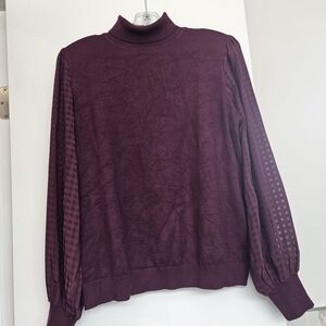Adrianna Papell Purple Turtleneck Sweater